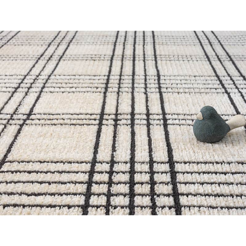 Nomad Collection Plaid Patterned Area Rug
