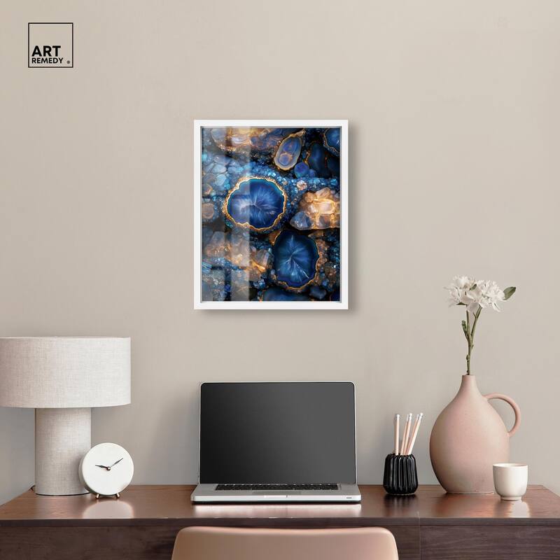 Oceanic Gold Sparkle Shadowbox by Art Remedy
