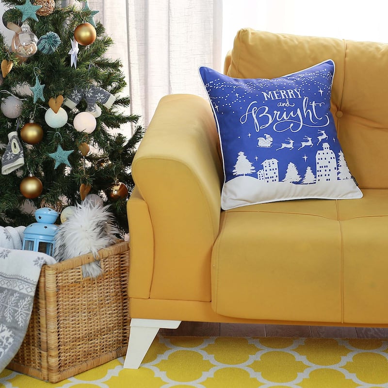 Christmas Night Decorative Single Throw Pillow Square