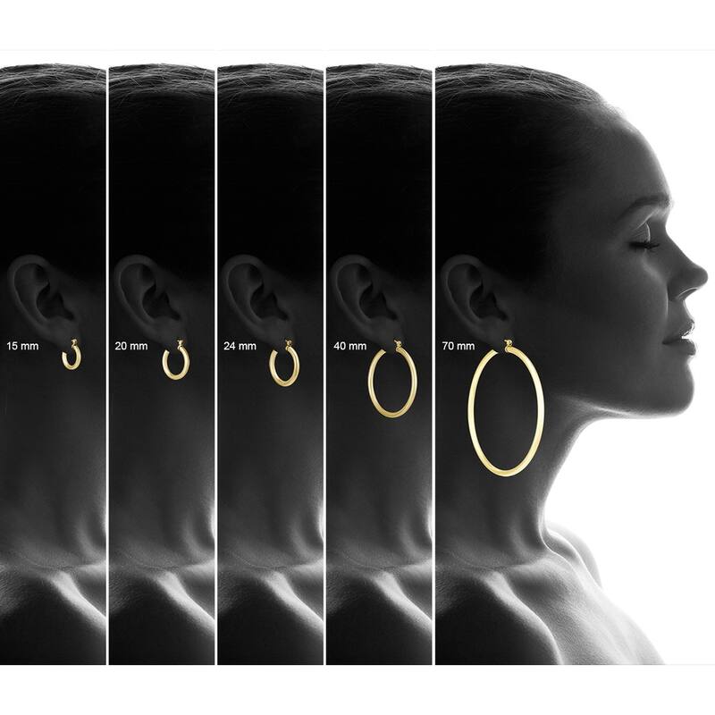 Marquee Jewels 24mm 14K Yellow Gold Filled Hoop Earrings