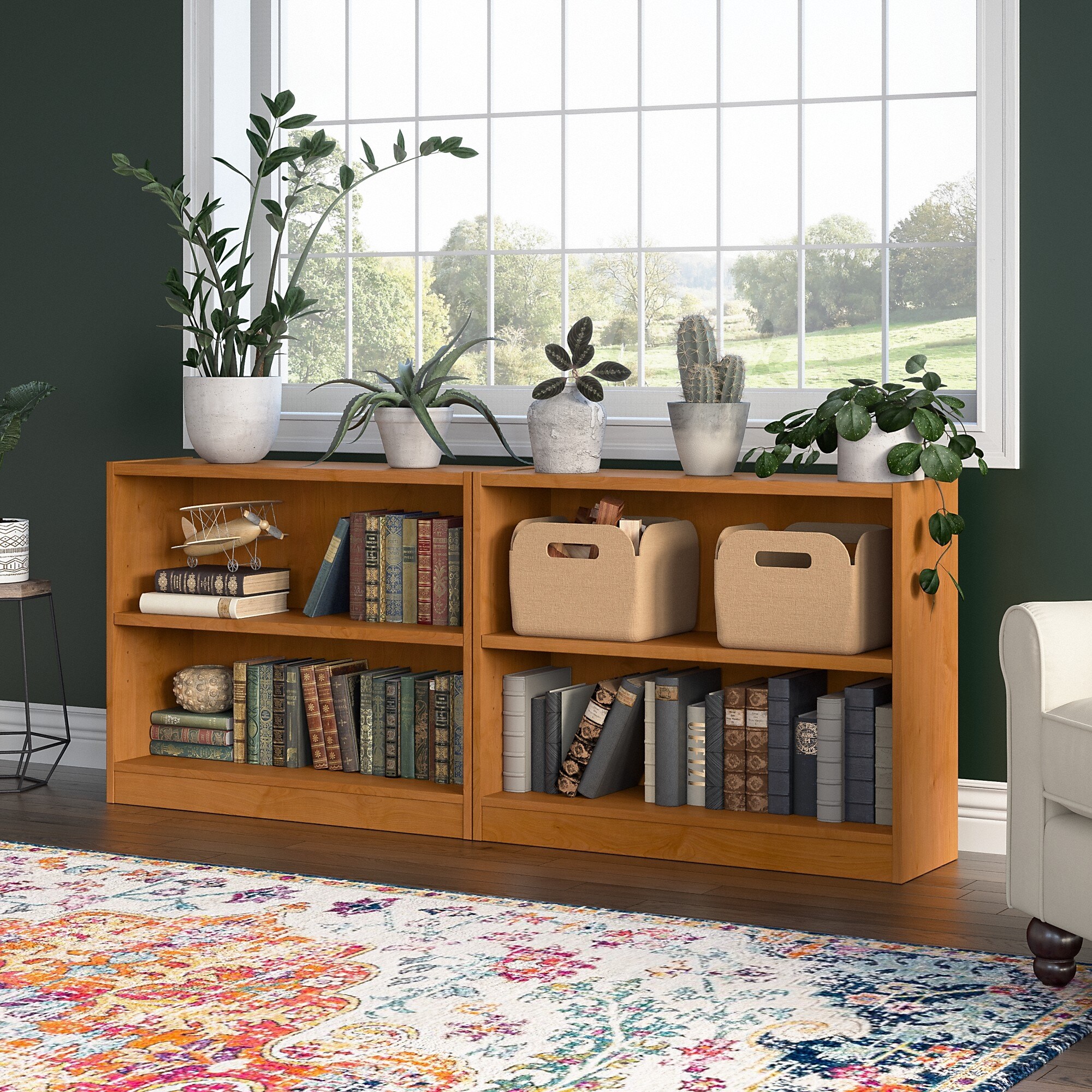 Narrow 2 shelf deals bookcase