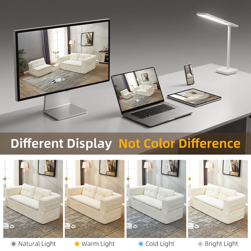 Sofa Bed With Independent Chaise Lounge And Functional Blanket,Convertible Sofa Bed,King Size Bed,Deep Seat