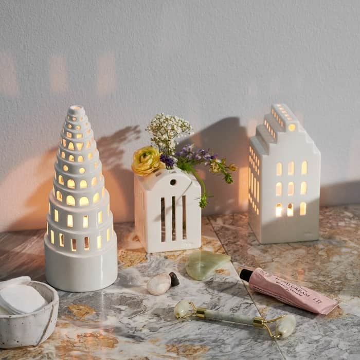 Kähler Urbania Lighthouse Smithy, White - H: 4.1"