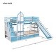 preview thumbnail 3 of 46, Castle Bunk Bed with Slide & Storage Stairs, Wooden Storage Bedframe