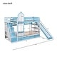 preview thumbnail 3 of 6, Castle Style Twin Bunk Bed with Drawers & Slide