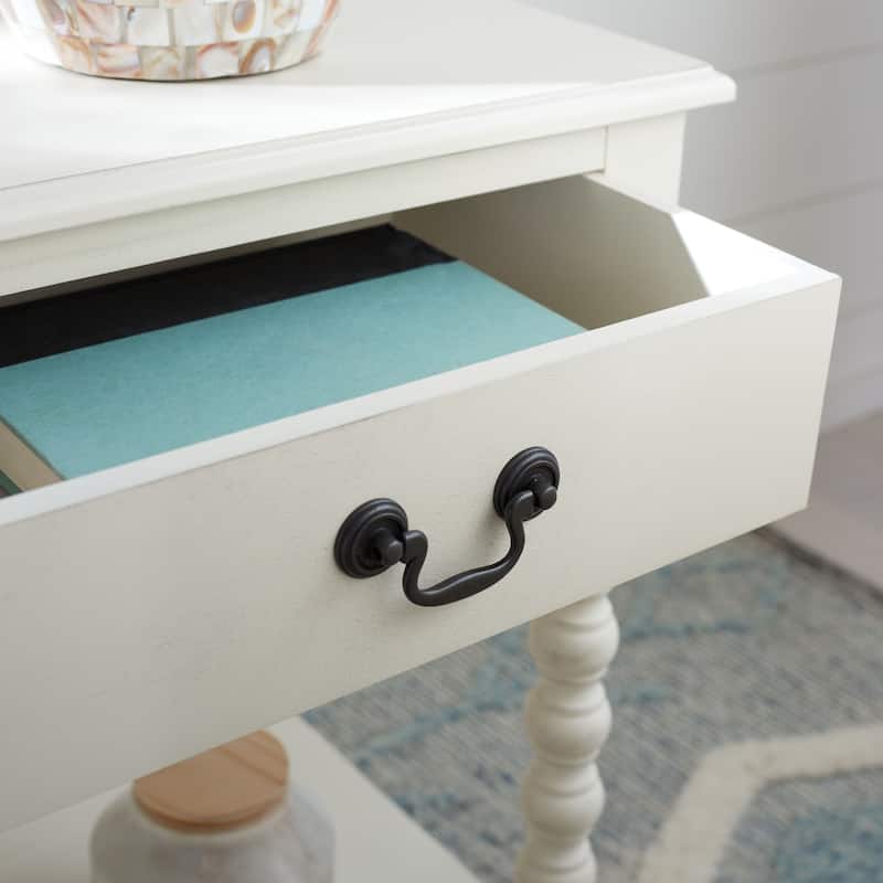 SAFAVIEH Christena Accent Table - 19" W x 15.8" L x 26" H - 19Wx16Dx26H - Distressed White