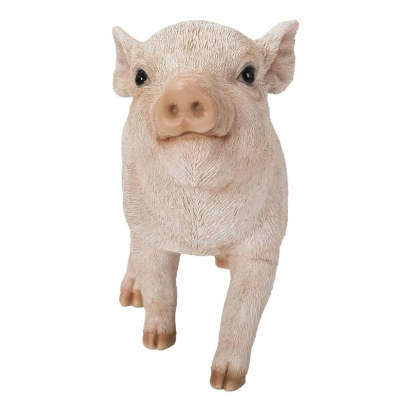 8.75" Standing Baby Piglet Outdoor Garden Statue