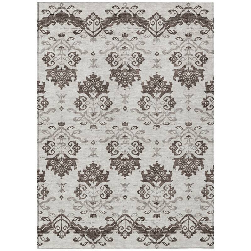 HomeRoots Oriental Transitional Rectangle Outdoor Rug