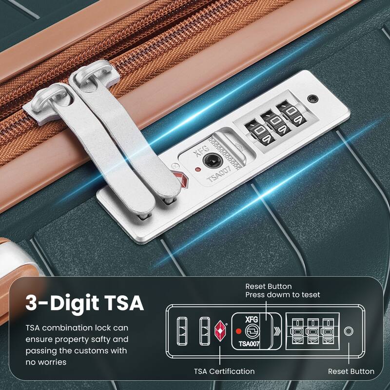 Stylish Lightweight Luggage 4-Piece Set with Expandable Space and Spinner Wheels for Planes and Travel