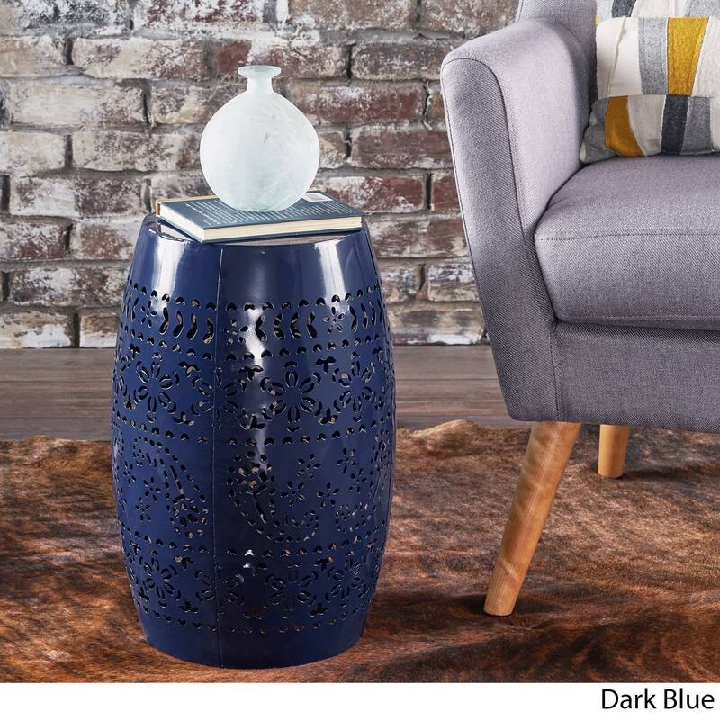 Christopher Knight Home Apollos Indoor 12" Lace Cut Iron Side Table