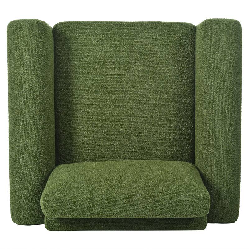 Modern Bouclé Upholstered Accent Chair - Ideal for Living Room, Bedroom & Office, with Sturdy Support and Luxurious Comfort