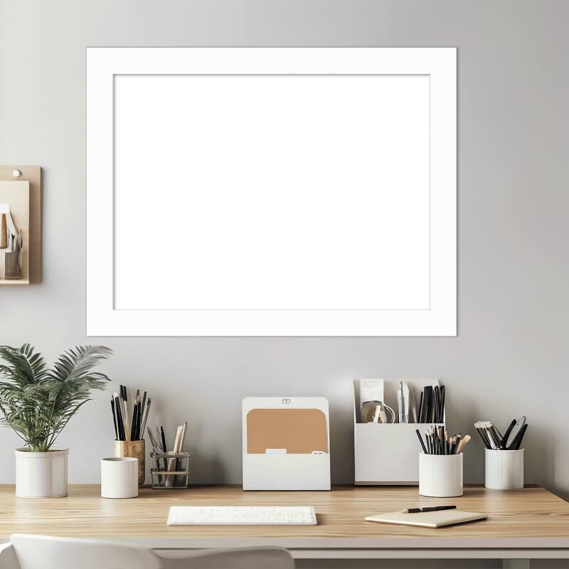Amanti Art Basic Black Narrow Framed Dry Erase Magnetic Board