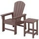 preview thumbnail 16 of 193, Laguna Kids Outdoor Poly Adirondack Chair With Side Table 2-Piece Set Dark Brown