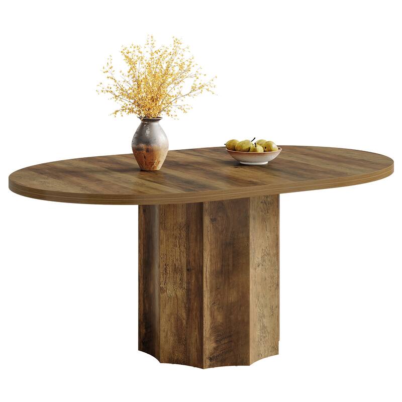 Oval Dining Table, Kitchen Table for Living Room, Dinner Reception Room