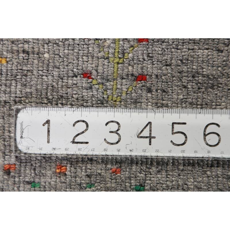 Gray Gabbeh Indian Area Rug Handmade Silk Carpet - 8'0" x 9'6"