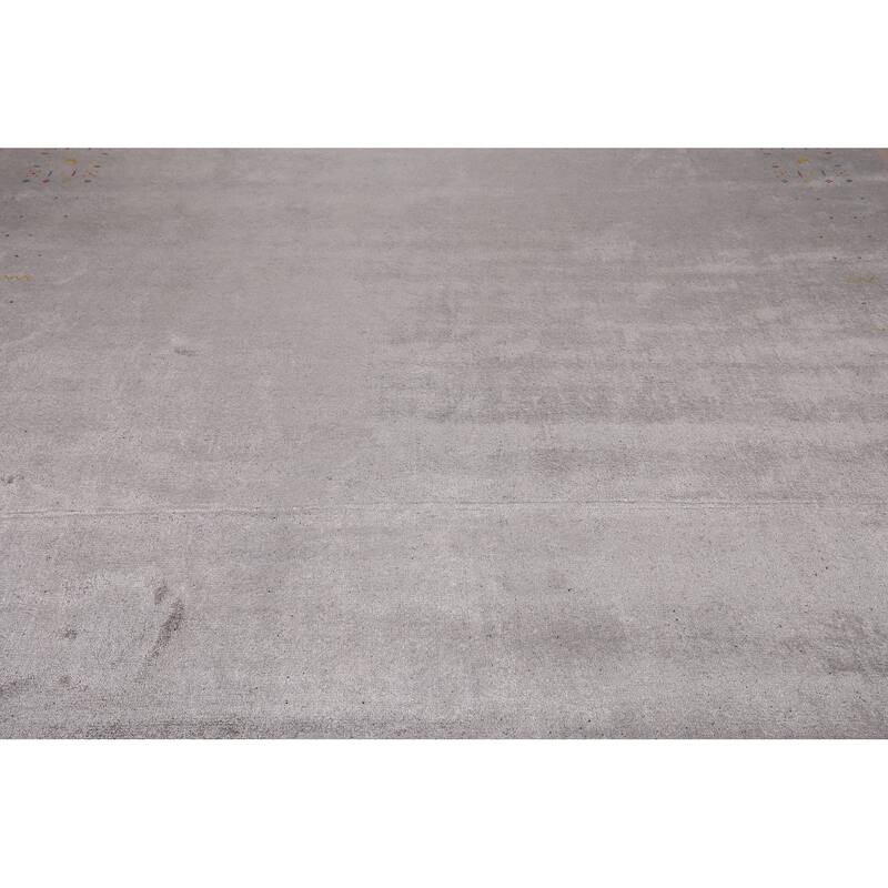 Tribal Gabbeh Indian Area Rug Silk Carpet - 9'0" X 11'7"