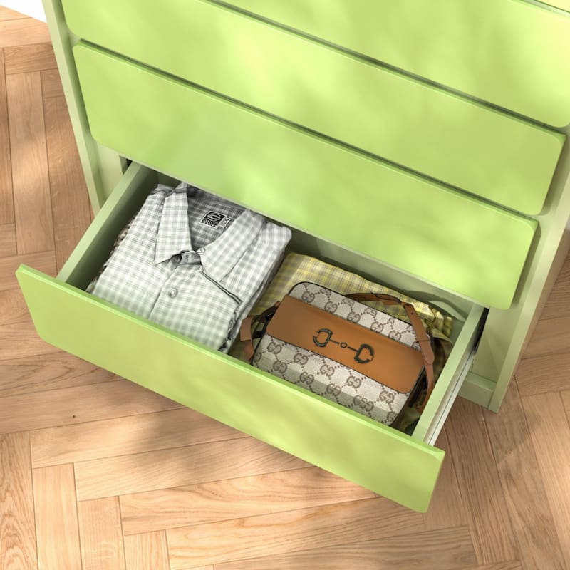 VEIKOUS 5-Drawer Chest of Dresser Storage Clothes Organizer for Bedroom, Organizers and Storage with Anti-Tipping Device
