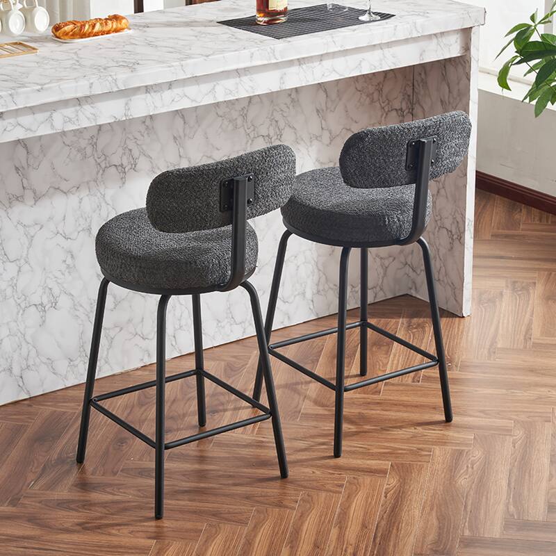 Modern Swivel Bar Stools Set Of 2