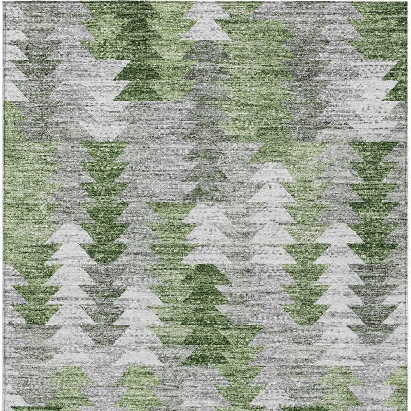 HomeRoots Geometric Transitional Rectangle Outdoor Rug