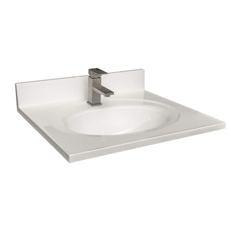 Design House 25" Cultured Marble Vanity Top with Backsplash