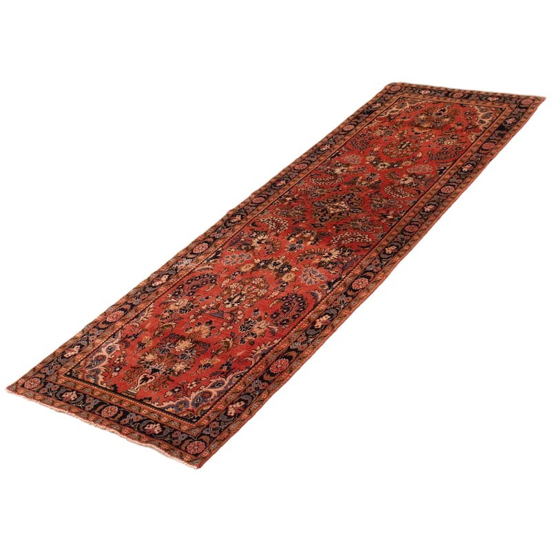 ECARPETGALLERY Hand-knotted Andelz Copper Wool Rug - 3'0 x 9'8