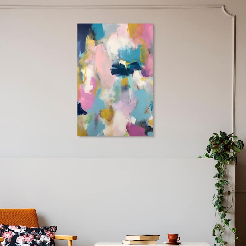Wynwood Studio Abstract Summer Getaway Blue and Modern & Contemporary Wall Art Canvas Print - 30 x 20