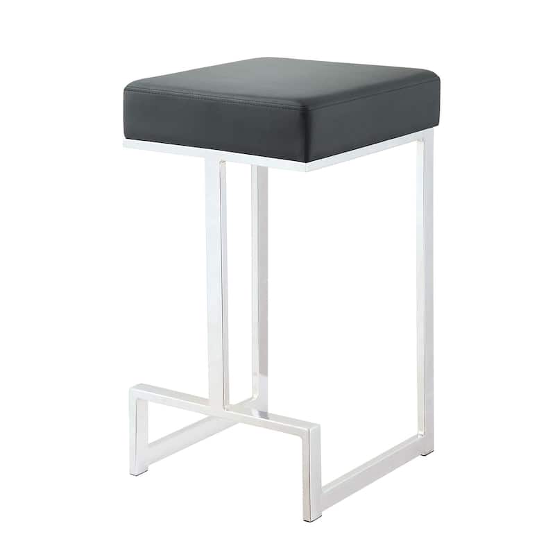 Farrier Chrome Leg Upholstered Counter Stool
