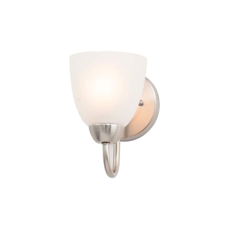Maxim Axis 8" Tall Bathroom Sconce - Satin Nickel