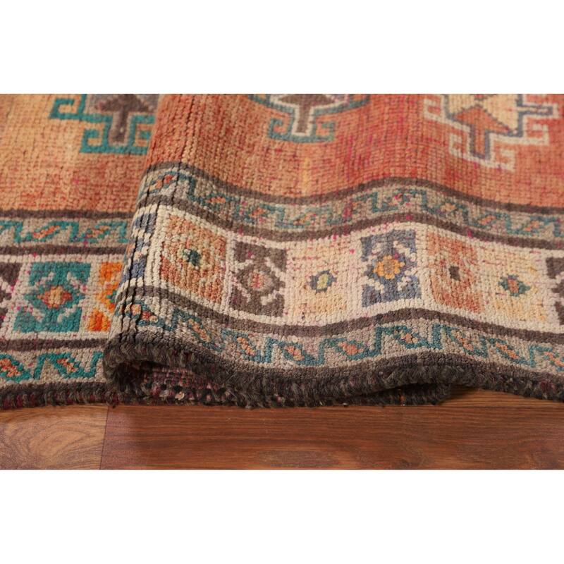 Geometric Shiraz Persian Accent Rug Hand-Knotted Wool Carpet - 4'4" x 6'4"