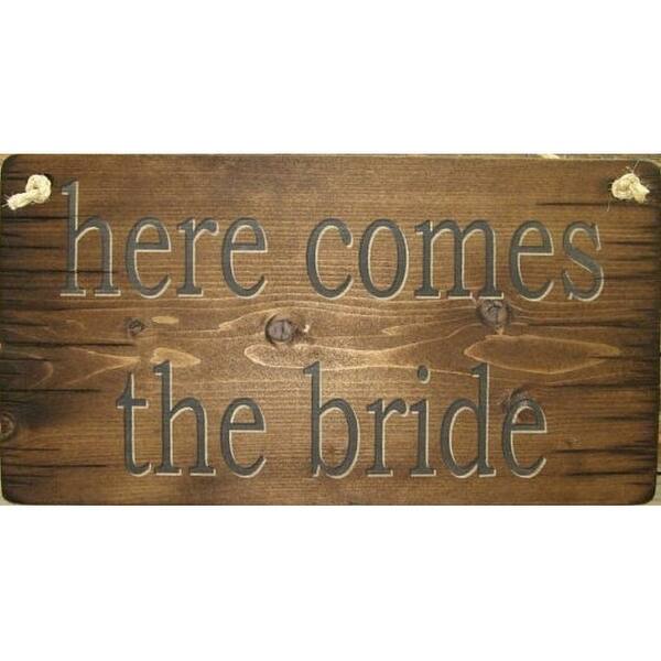 Cowboy Signs Wood Wall Hanging Here Comes The Bride Dark Brown Overstock 15418731 Choose from contactless same day delivery, drive up and more. overstock com