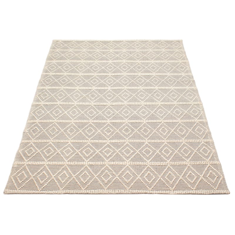 ECARPETGALLERY Braid weave Sienna Cream Wool Rug - 6'1 x 8'11