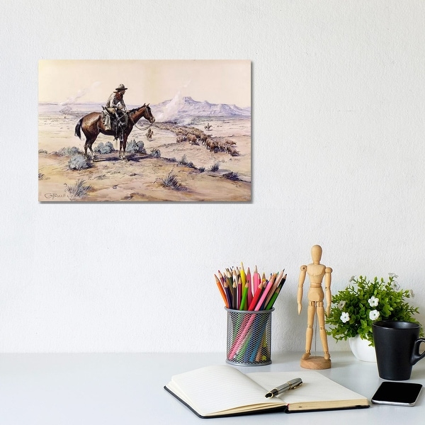 Charles Marion Russell The Custer Fight  Giclee Canvas Print 