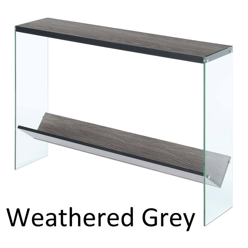 Convenience Concepts SoHo Glass V Console Table with Shelf