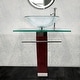 preview thumbnail 15 of 14, Bohemia Glass Pedestal Sink 23.6 Inch with Chrome Faucet and Towel Bar Renovators Supply