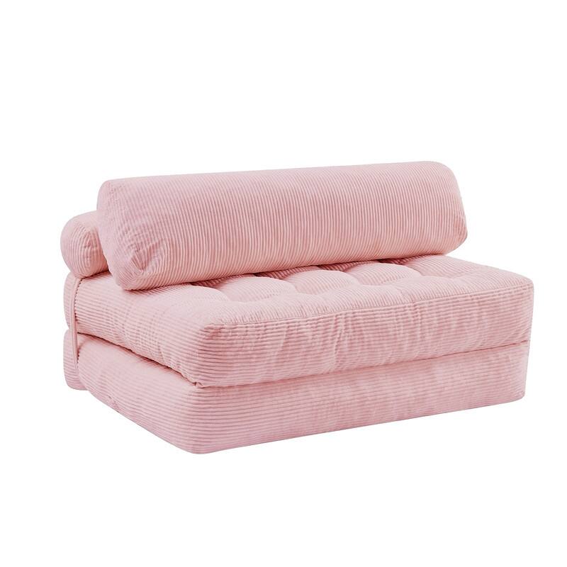 Mixoy W32''/W50'' Corded Velvet Fabric Folding Floor Lazy Futon Sofa Bed