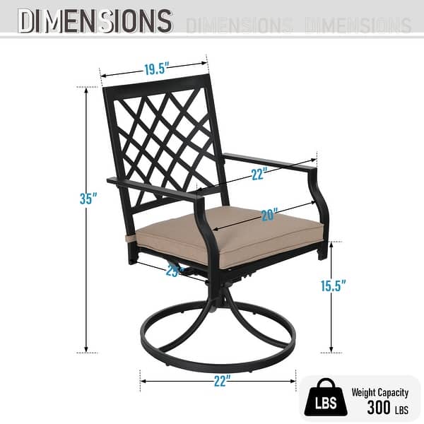 dimension image slide 2 of 3, Viewmont 5-piece Outdoor Dining Set by Havenside Home