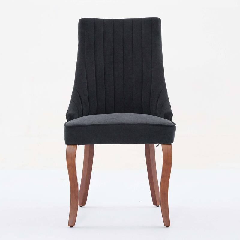 Linen Dining Chairs Channel Kitchen Dinner Chair,Set of 2