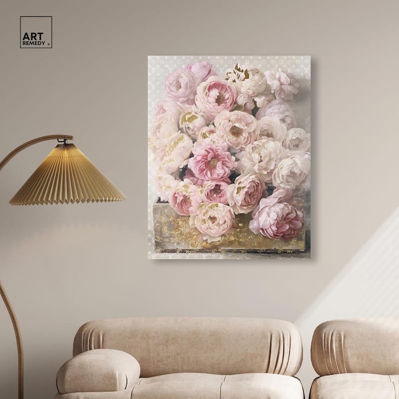 Beautiful Glam Floral Case Canvas by Art Remedy, Gallery Wrapped