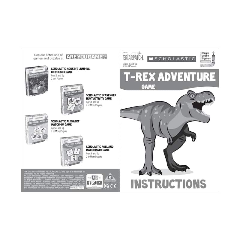 Scholastic T- Rex Adventure Game - N/A