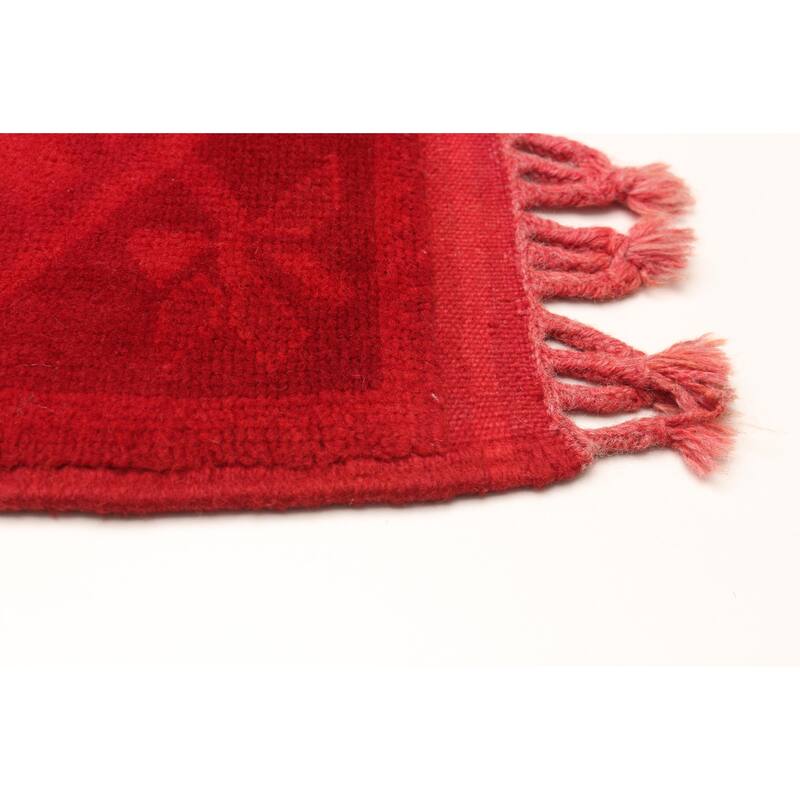 ECARPETGALLERY Hand-knotted Color Transition Red Wool Rug - 2'6 x 8'4