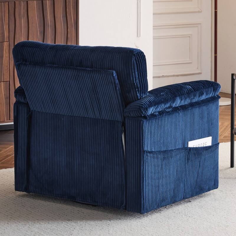 33" Corduroy Swivel Single Sofa Chair