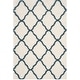 preview thumbnail 129 of 145, SAFAVIEH Hudson Shag Ariola Trellis 2-inch Thick Rug 5'3" x 7'6" - Ivory/Steel Blue