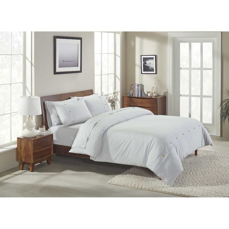 Superior Gina Organic Cotton Percale Duvet Cover Set
