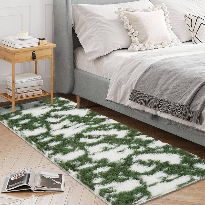 Modern Abstract Area Rug for Hallways Living Room Patio Decor Green - 2' x 3'