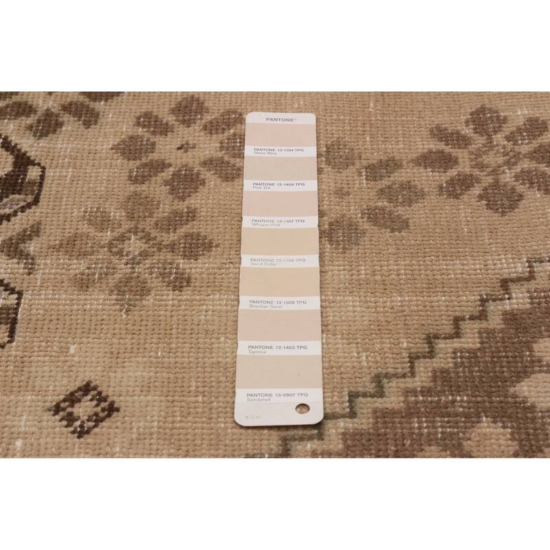 ECARPETGALLERY Hand-knotted Antalya Vintage Beige Wool Rug - 4'9 x 9'7