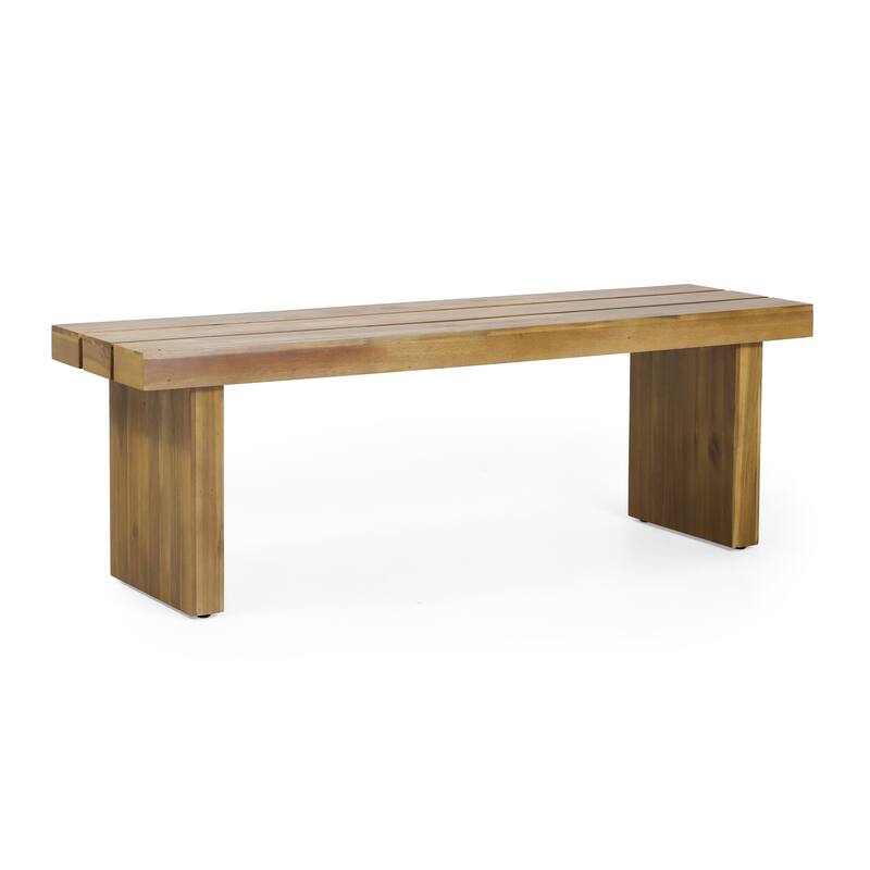 Appling Outdoor Acacia Wood Outdoor Bench by Christopher Knight Home - N/A