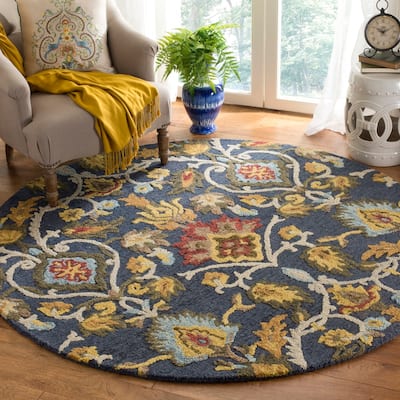 SAFAVIEH Fiorello Handmade Blossom French Country Wool Area Rug