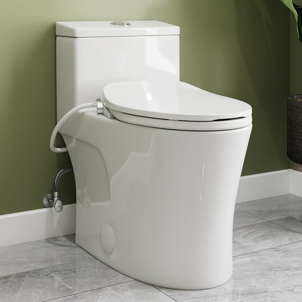 HOROW Elongated ADA Chair Height Bidet Toilet Combo with Electric Seat and Night Light