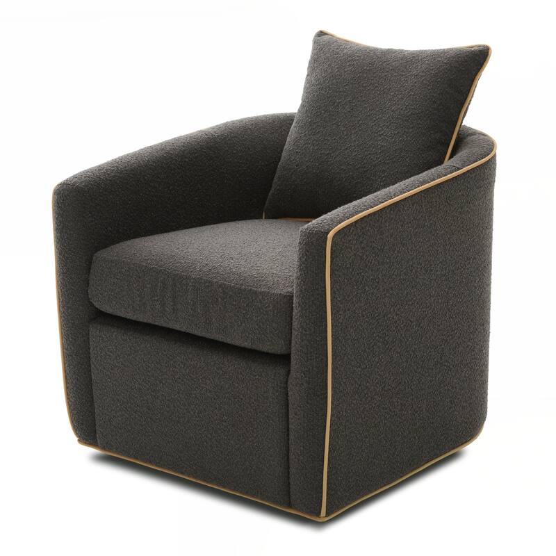 Swivel Accent Chair Upholstered Club Chair Barrel Sofa Chair for Living Room , Reading Corner, and Small Spaces