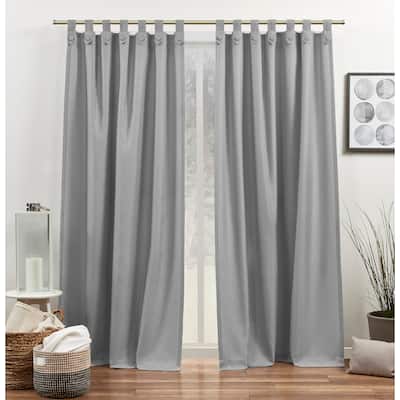 ATI Home Loha Linen Tuxedo Tab Top Curtain Panel Pair